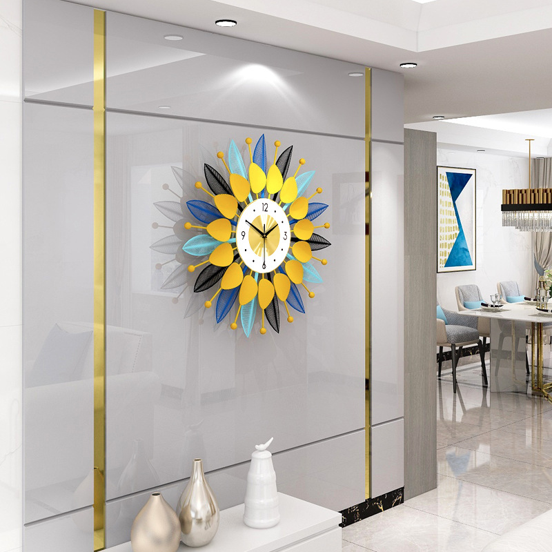 Picture of Nordic Wall Clock Living Room Advanced Sense Modern Simple Decorative Painting Creative Clock Iron Light Luxury Watch Cross-border Explosions