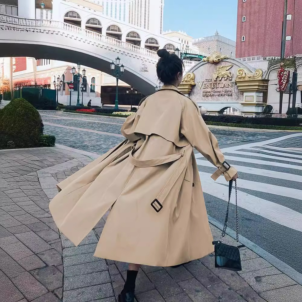 Picture of Windbreaker Women's Mid-length 2023 New Korean Style High-end Elegant Casual Loose British Style Autumn Jacket