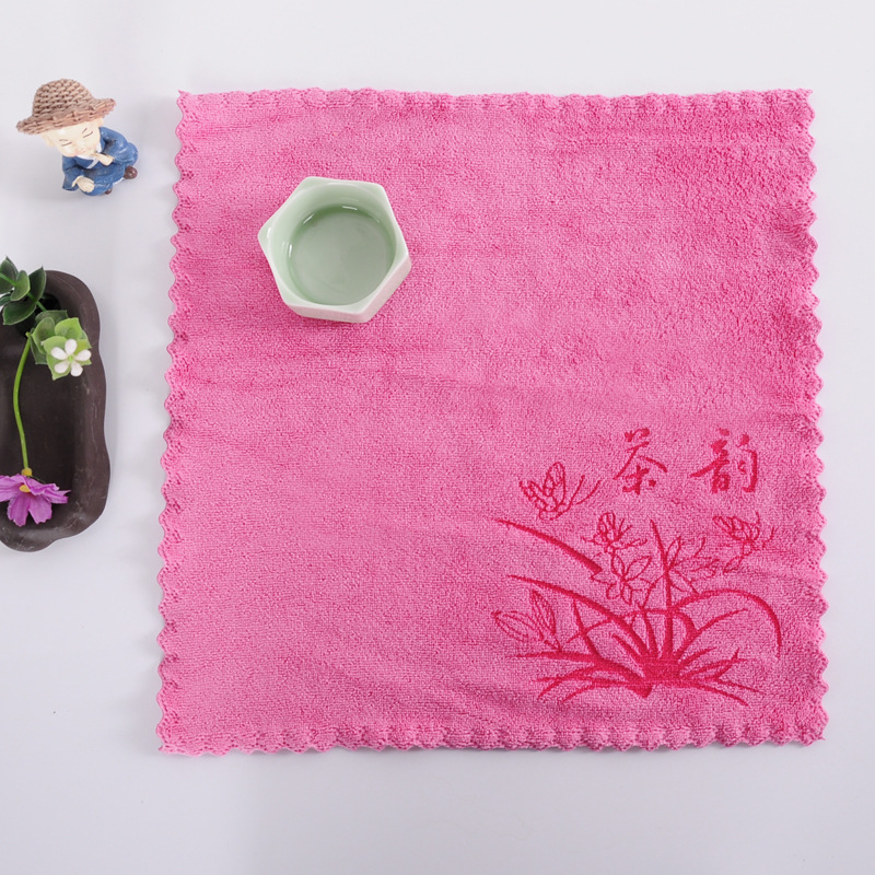 Picture of Tea Towel Thickened Absorbent Tea Towel Tea Table Rag Small Square Towel Kung Fu Tea Mat Pot Towel Independent Packaging Fixed Logo
