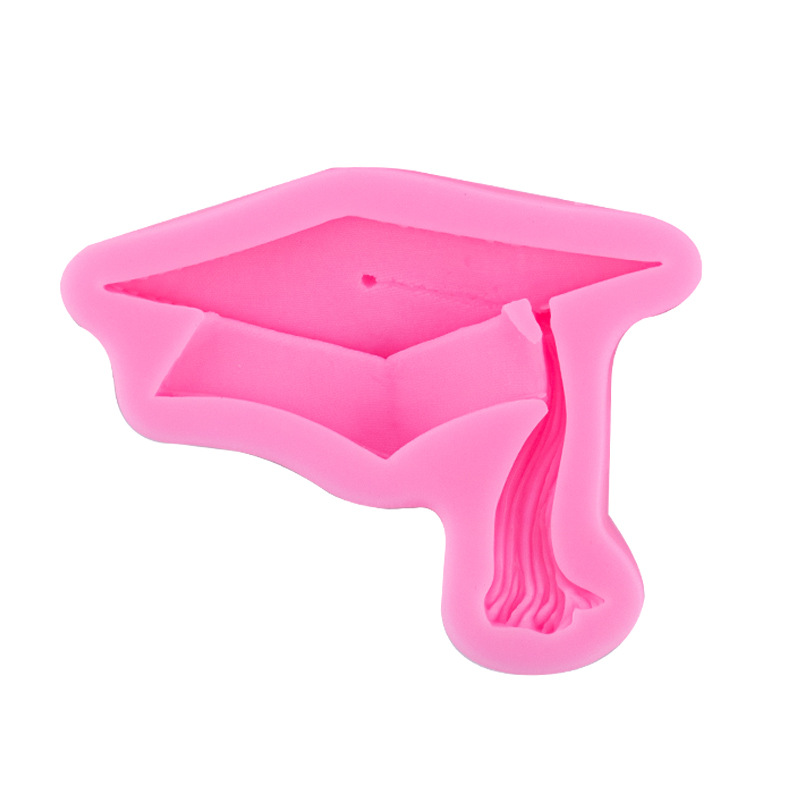 Picture of Doctor's Cap Master's Cap Graduation Certificate Parchment Roll Silicone Mold Graduation Cake Decoration Accessories Fondant Chocolate