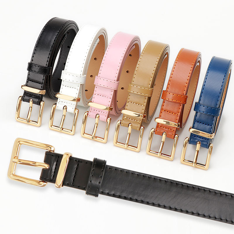 New High-grade Chic Style Alloy Women's Belt Fashion All-match Pin Buckle Student Belt Decorative Jeans Belt Women