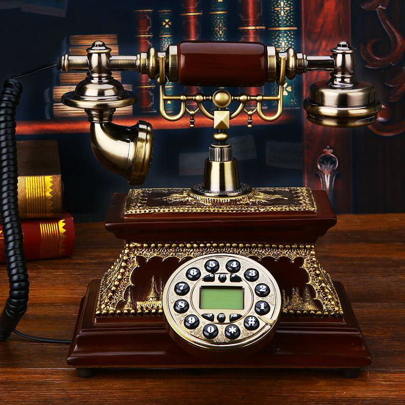 Cross-border antique telephone vintage retro telephone bronze office home telephone landline European style