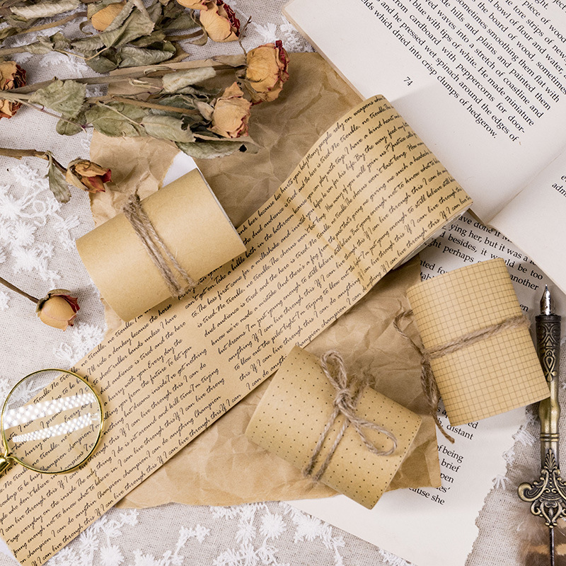 Picture of Paper and ink life kraft paper tape Tefancir series creative hand account retro DIY decorative stickers 4