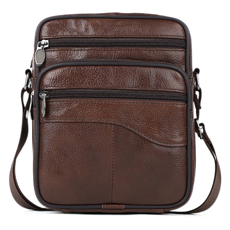 Cross-border Real Cowhide Shoulder Bag Men's Bag Vertical Men's Bag Business Casual Korean Genuine Leather Crossbody Bag Men's Bag