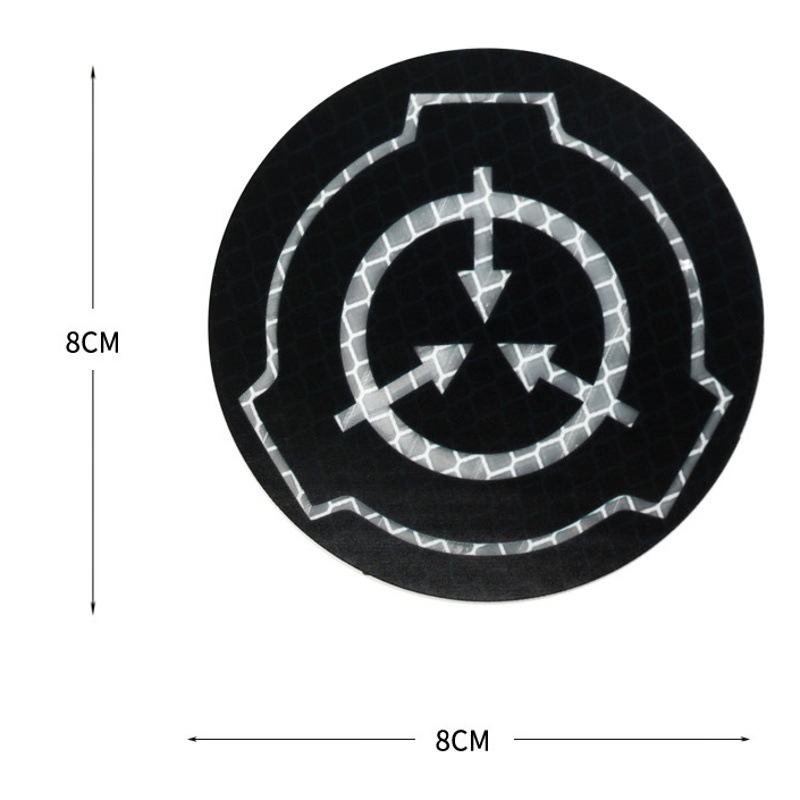 SCP Foundation Supernatural Phenomena Foundation Reflective Velcro Chapter Armband Personality Decorative Sticker Chapter Bag Sticker