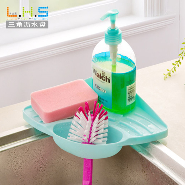Suction Cup sink rack plastic storage rack storage rack dishwashing sponge rack triangle drain rack 87g