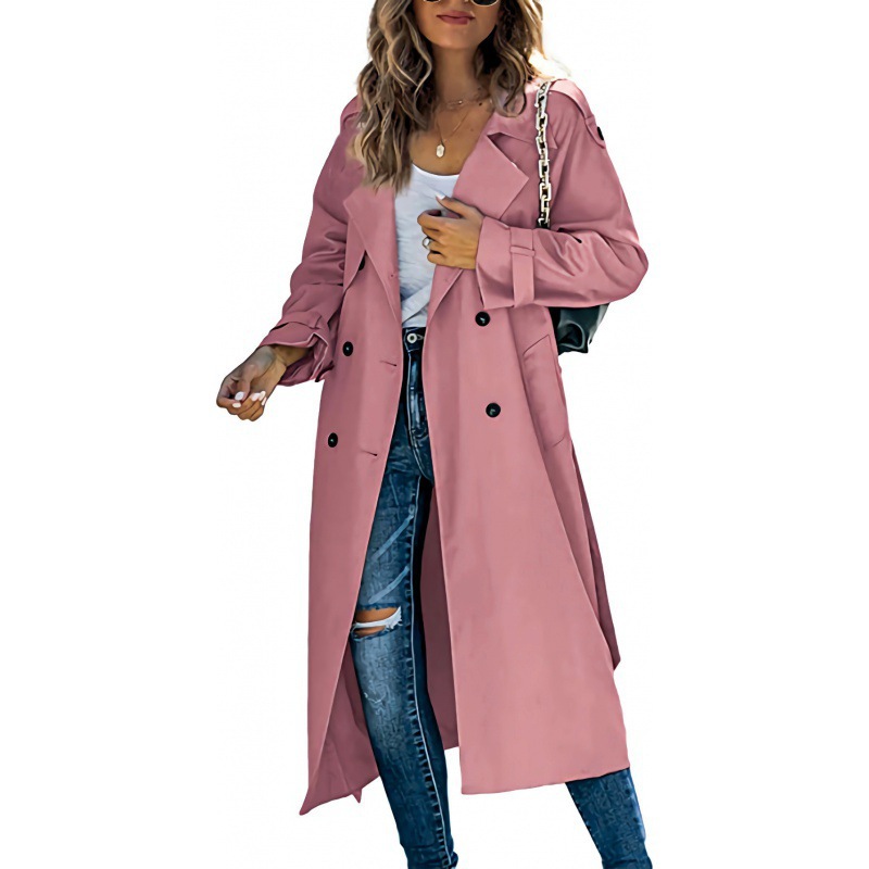 Picture of In stock! Amazon independent station cross-border European and American women's winter and autumn trench coat foreign trade 2023 coat