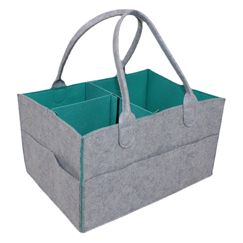Felt bag baby diaper supplies storage finishing bag detachable folding portable mommy bag sundries storage bag wholesale