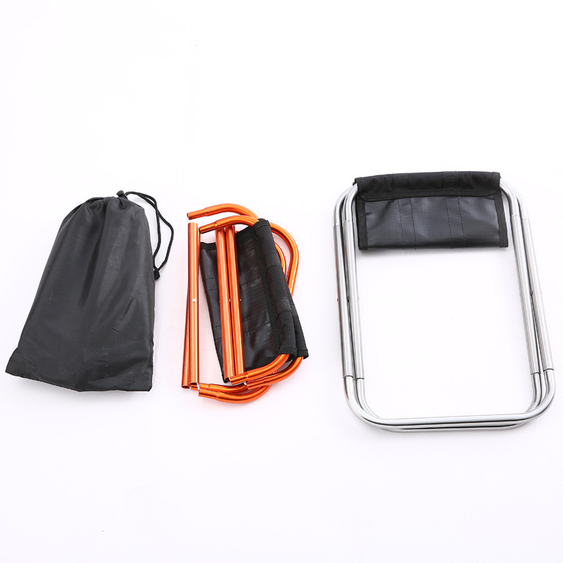 Picture of Cross-Border Outdoor Fishing Folding Stool, Mini Folding Stool, Aluminum Alloy Special Folding Chair with Backrest, Lightweight