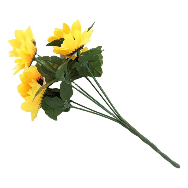 Wholesale 7 fork sunflower artificial flower Sun chrysanthemum small handle flower silk flower Sun Flower Hotel decorative flower home decoration