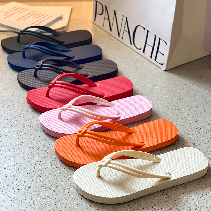 Flip-flops wholesale female summer ins tide fairy style students wear thick bottom non-slip fashion beach flip-flops
