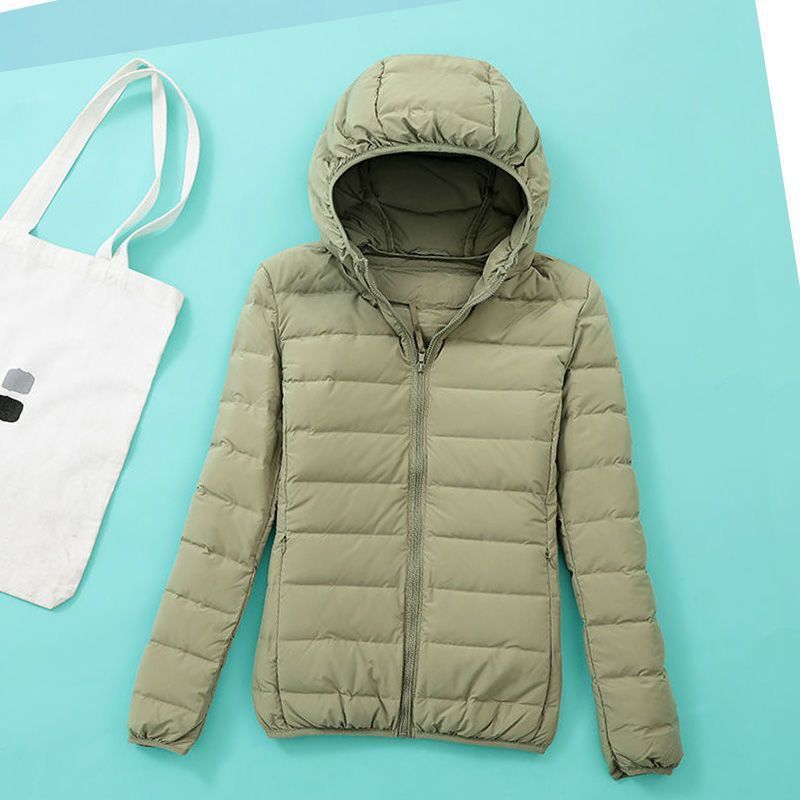 Picture of Anti-season high quality Seamless Silk Cotton Lightweight Down Cotton-padded Jacket Women's Autumn and Winter Hooded Collar Short Thin Loose Jacket