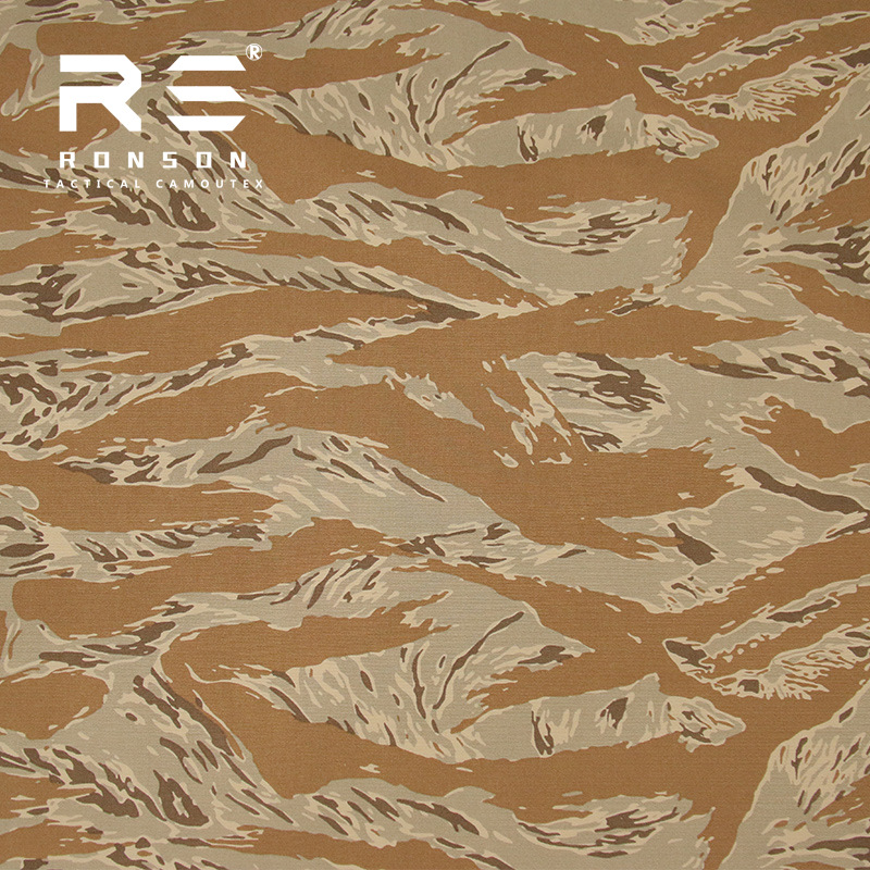 TIGERSTRIPE Desert Tiger Pattern Camouflage Cloth 500D Nylon Lacquable High Strength Waterproof cordura Fabric