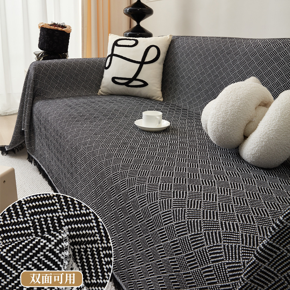 Picture of Nordic Ins Style Sofa Towel Full-cover Cloth One-piece Sofa Cushion Camping Blanket Full-cover Universal Cover Towel Sofa Cover