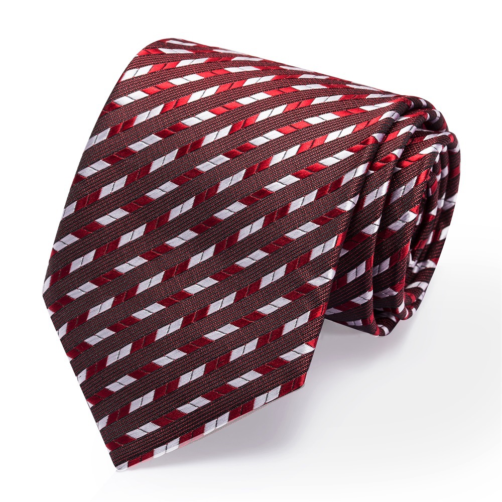 Picture of Tie spot tie polyester silk tie manufacturer 8cm business men's formal wear wedding studio tie
