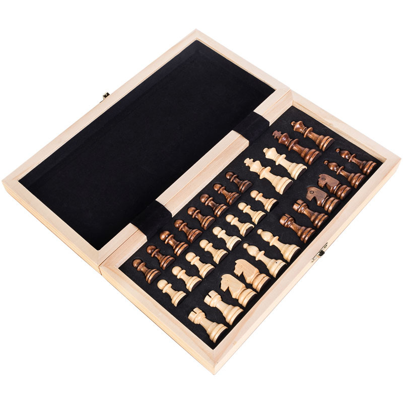 Picture of European and American wooden chess magnetic wooden puzzle chess outdoor leisure chess in stock wholesale foreign trade
