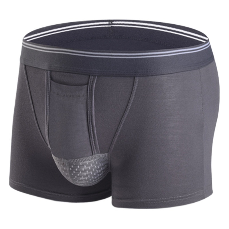 Men's Solid Color Modal Bag Breathable Sports Breathable Bullet Separate Simple Boxer Boxer Panties