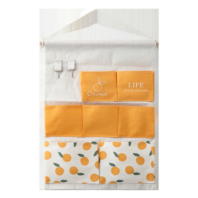 Factory fabric storage bag hanging bag wall hanging storage wall hanging dormitory artifact bedroom bag mobile phone wholesale