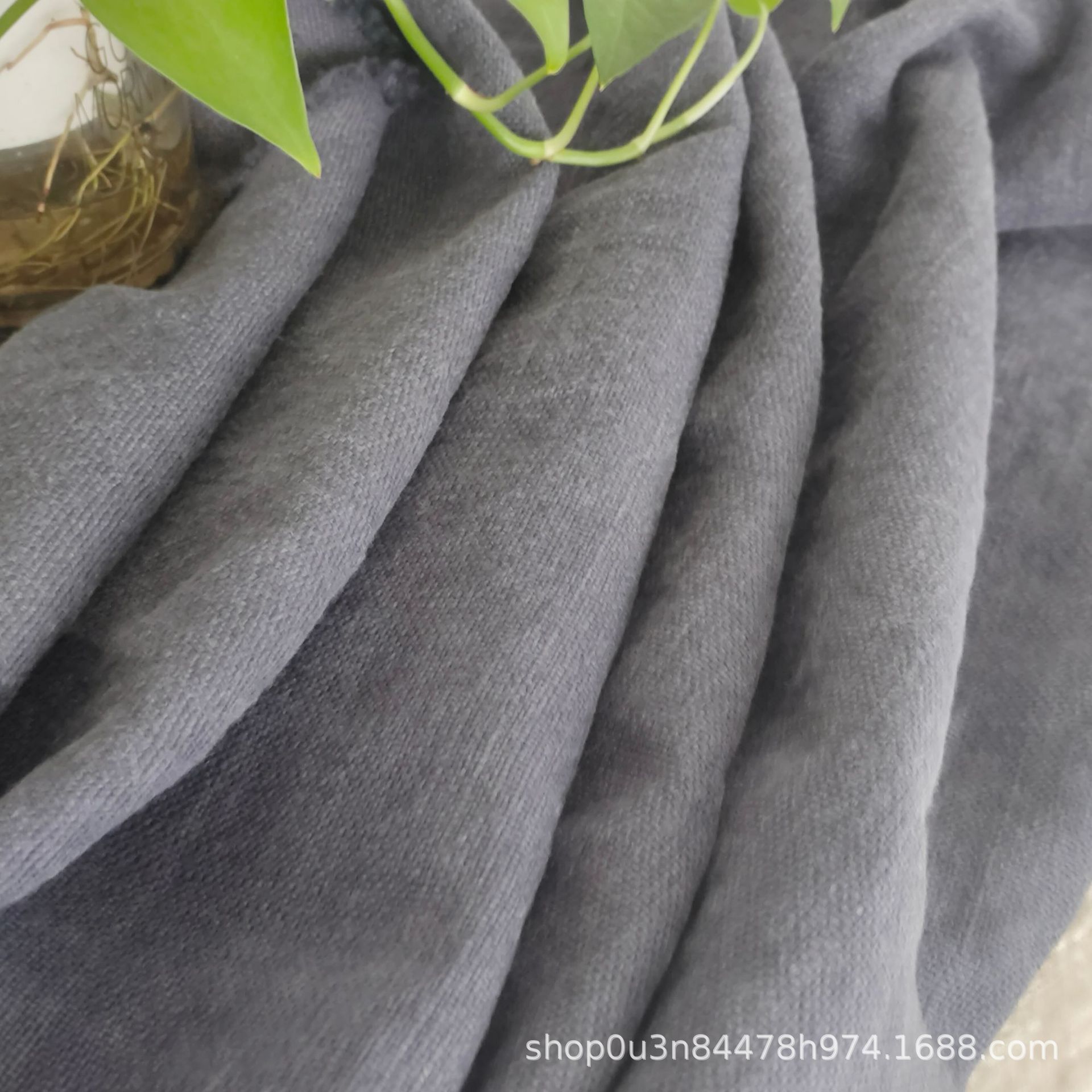 Picture of Pure Linen Sofa Textured Fabric Enzyme Washing Coating Dyeing Thick 500GSM Above Pure Linen