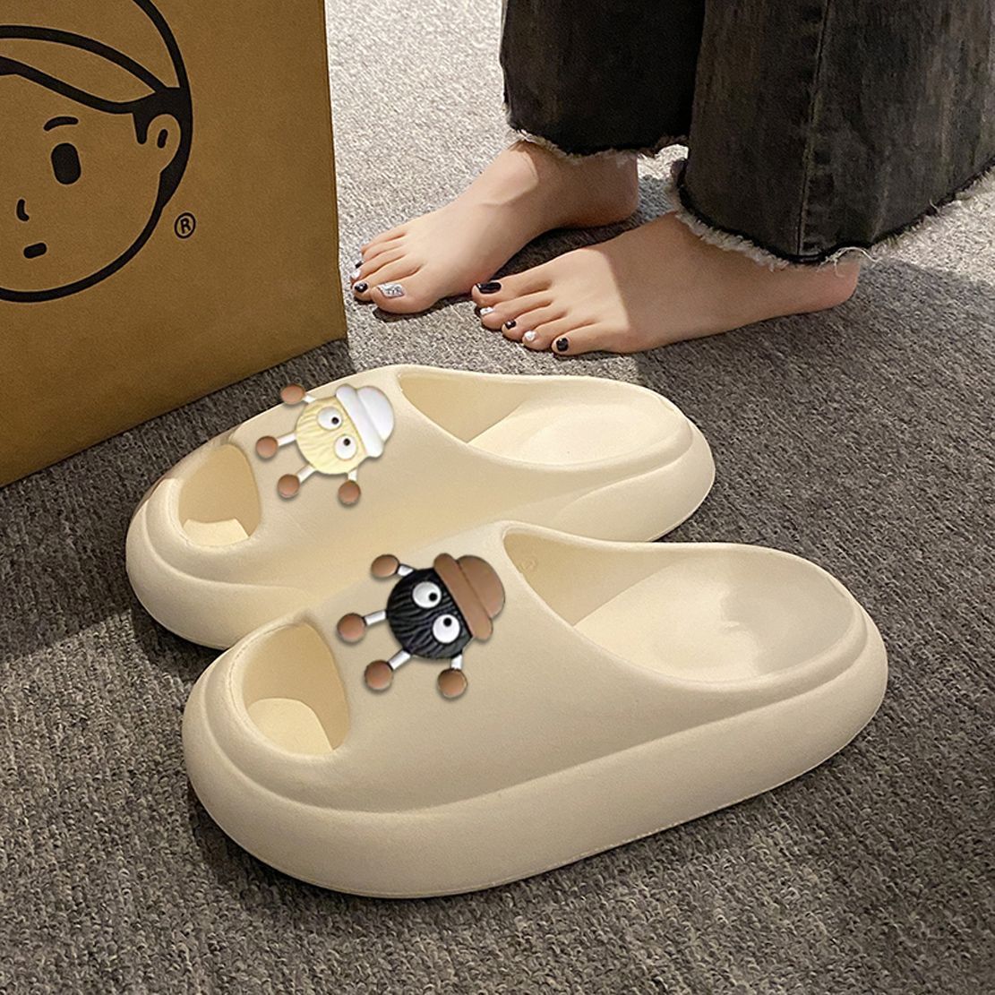 2024 New Indoor Home Bathroom Non-slip Eva Household Sandals Women's Shit-feeling Slippers Men's Summer Outer Wear