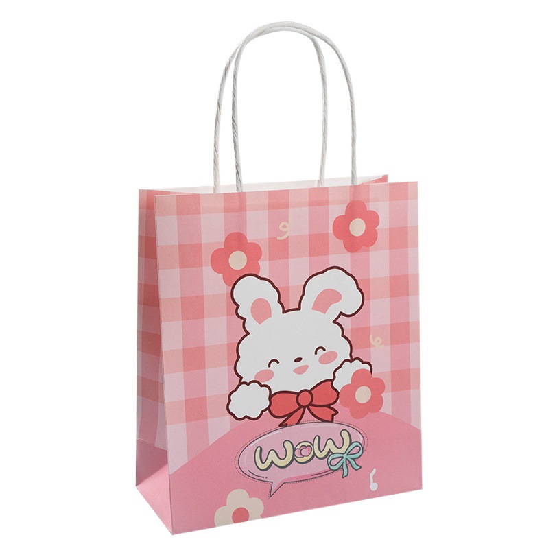 ins Cartoon Children's Day Gift Bag Gift Bag Birthday Gift Packaging Bag Spot Kraft Paper Handbag Paper Bag
