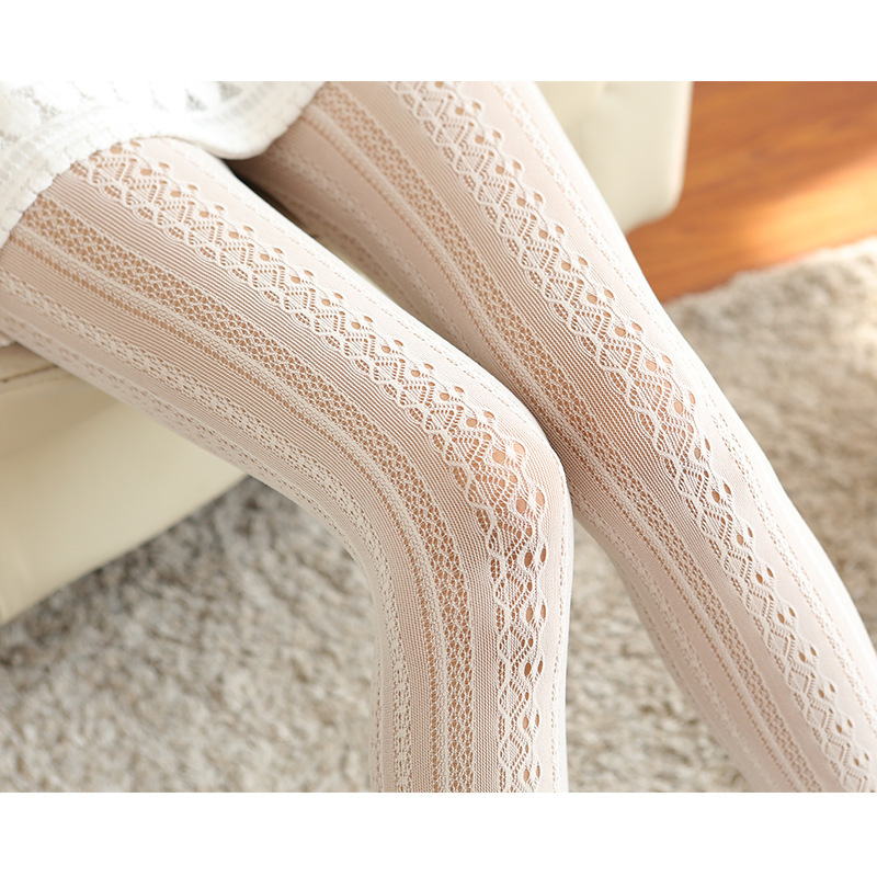 Picture of Spring and summer Sexy lolita lace stockings pantyhose women carved net stockings hollow thin bottoming lolita socks