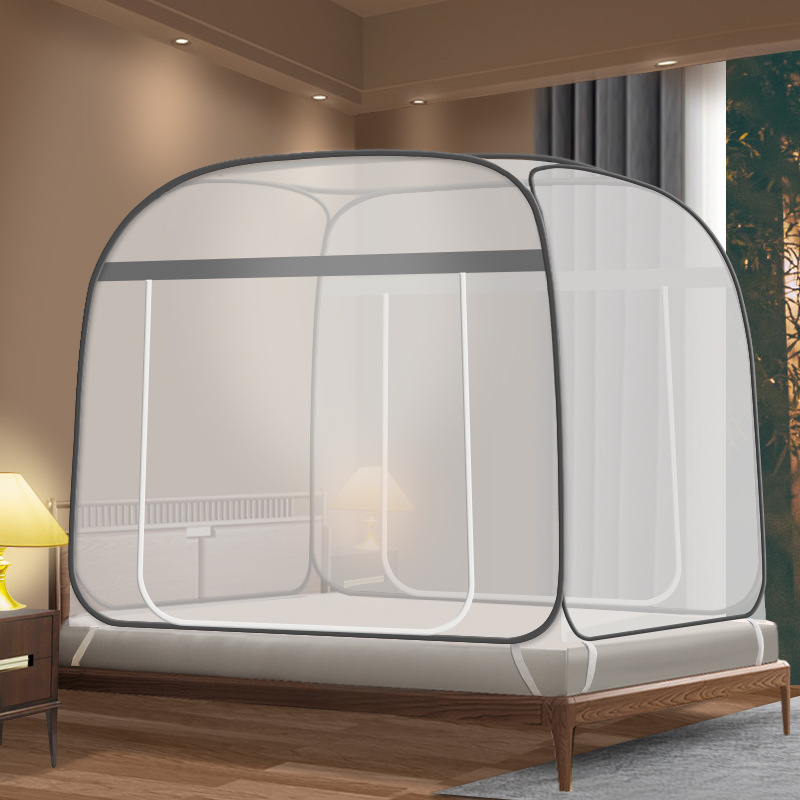 Picture of New product installation-free mosquito net Mongolian home 1 meter 5 bed foldable mosquito net 1 meter 8 bed sheet door double door full bottom