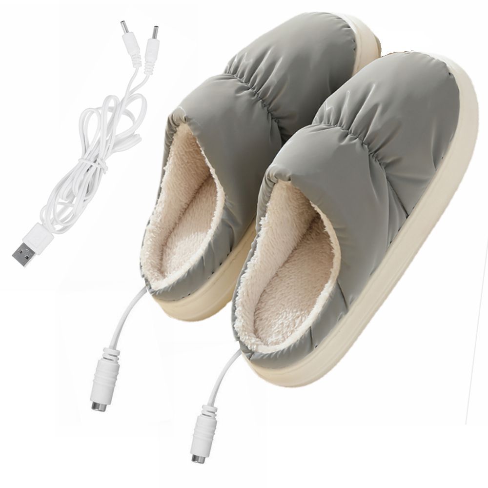 Picture of USB Slippers Heating Shoes Amazon Cross-Border Supply USB down Slippers Winter Warm Heating Slippers