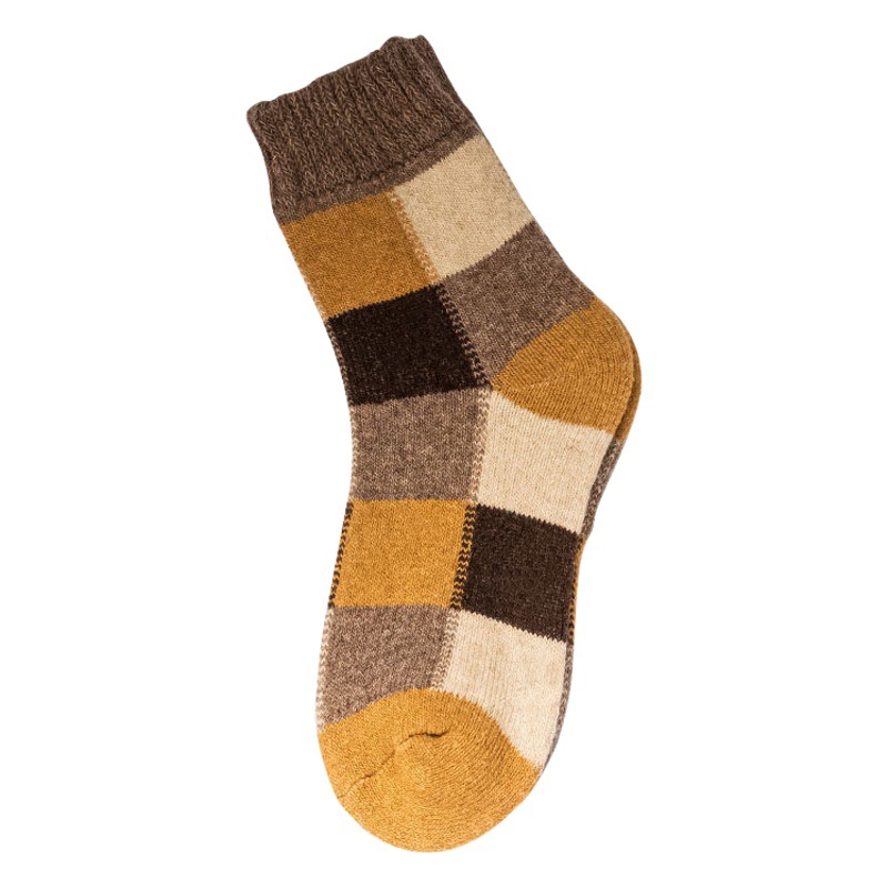 Men's Winter Warm Wool Socks, Thickeneded and Velvet Terry Socks, Autumn and Winter Mid-Calf Socks, Extra Thick and Thick Winter Cashmere Socks