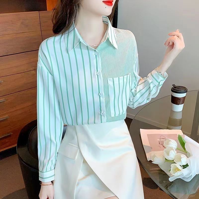Fashionable and Stylish Women's Shirts for Spring and Autumn, New Trendy Long-Sleeve Tops with a High-End Feel, Versatile and Fashionable