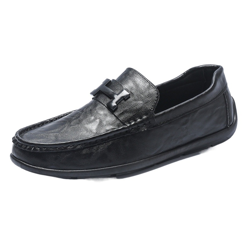 Doudou Shoes Men's Summer Breathable Men's Shoes British Casual Leather Shoes One-Leg Trendy Cross-Border Shoes Men's Loafers