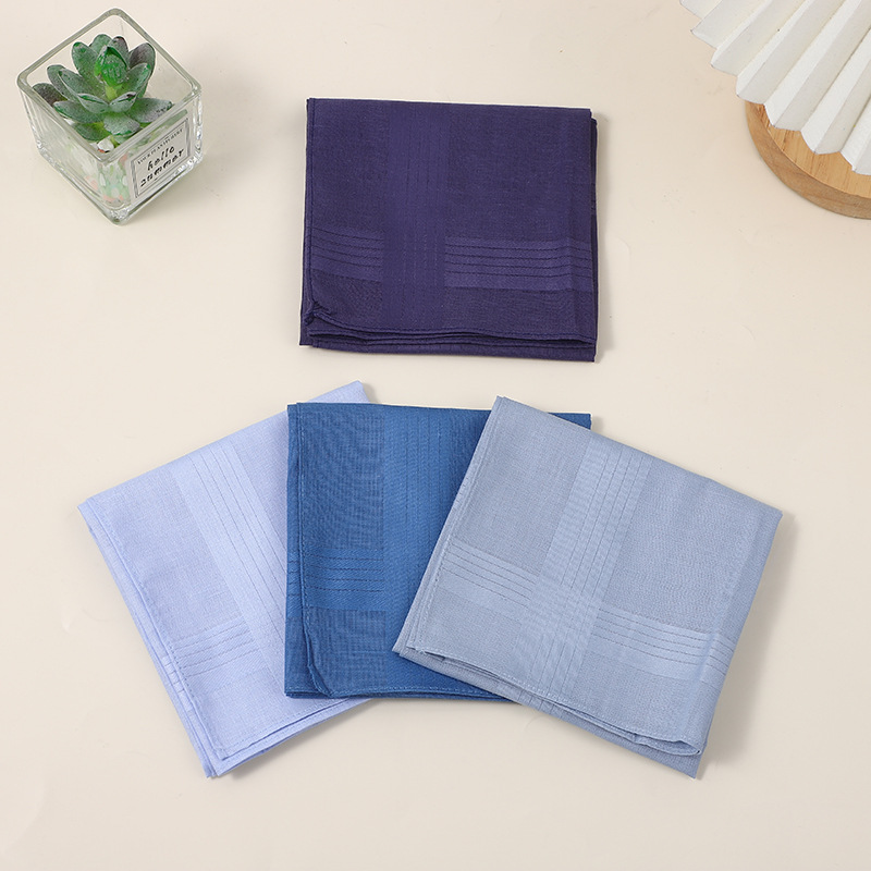 40cm square towel pocket towel gift towel suit handkerchief pure cotton plain color men's striped suit solid color handkerchief wholesale