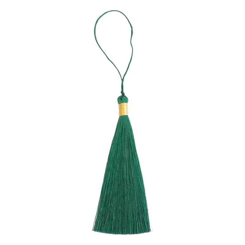 12cm closed gold thread Ice Silk Tassel DIY handmade hanfu cheongsam pressure lapel tassel hanging ear ornaments