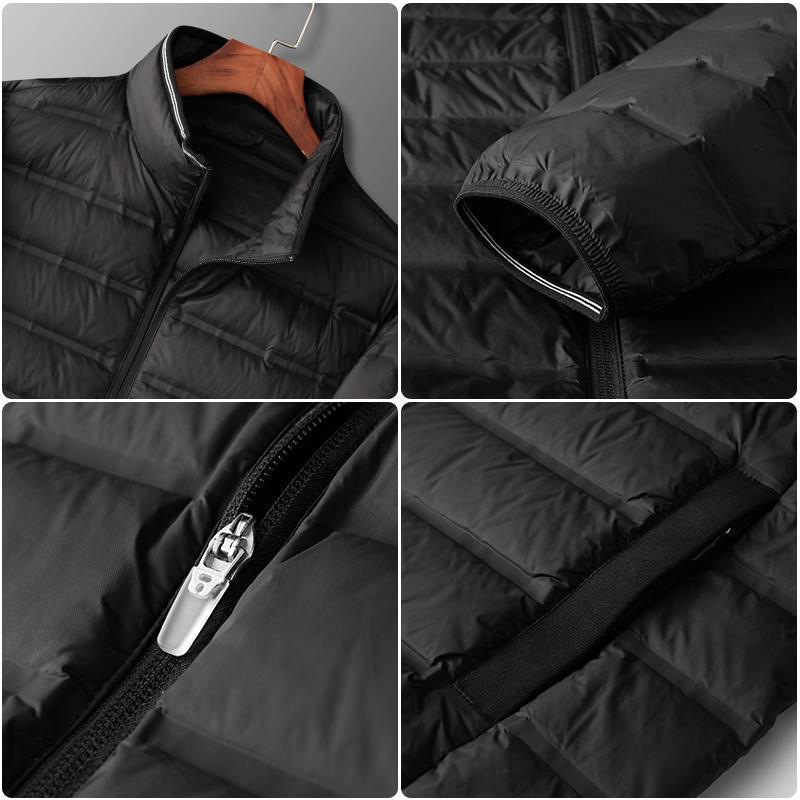 Picture of Fat Man Lightweight Down Cotton-padded Coat Men's Lightweight Thin Plus Size Plus Size 100.00kg Fat Man Down Cotton-padded Coat Fashionable