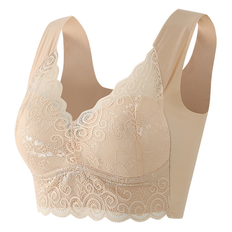 Foreign Trade Large Size Underwear Women's Small Chest Gathering No Steel Ring Upper Collection Accessory Breast Anti-sagging Xia Wen Bra Cross-border Europe and America