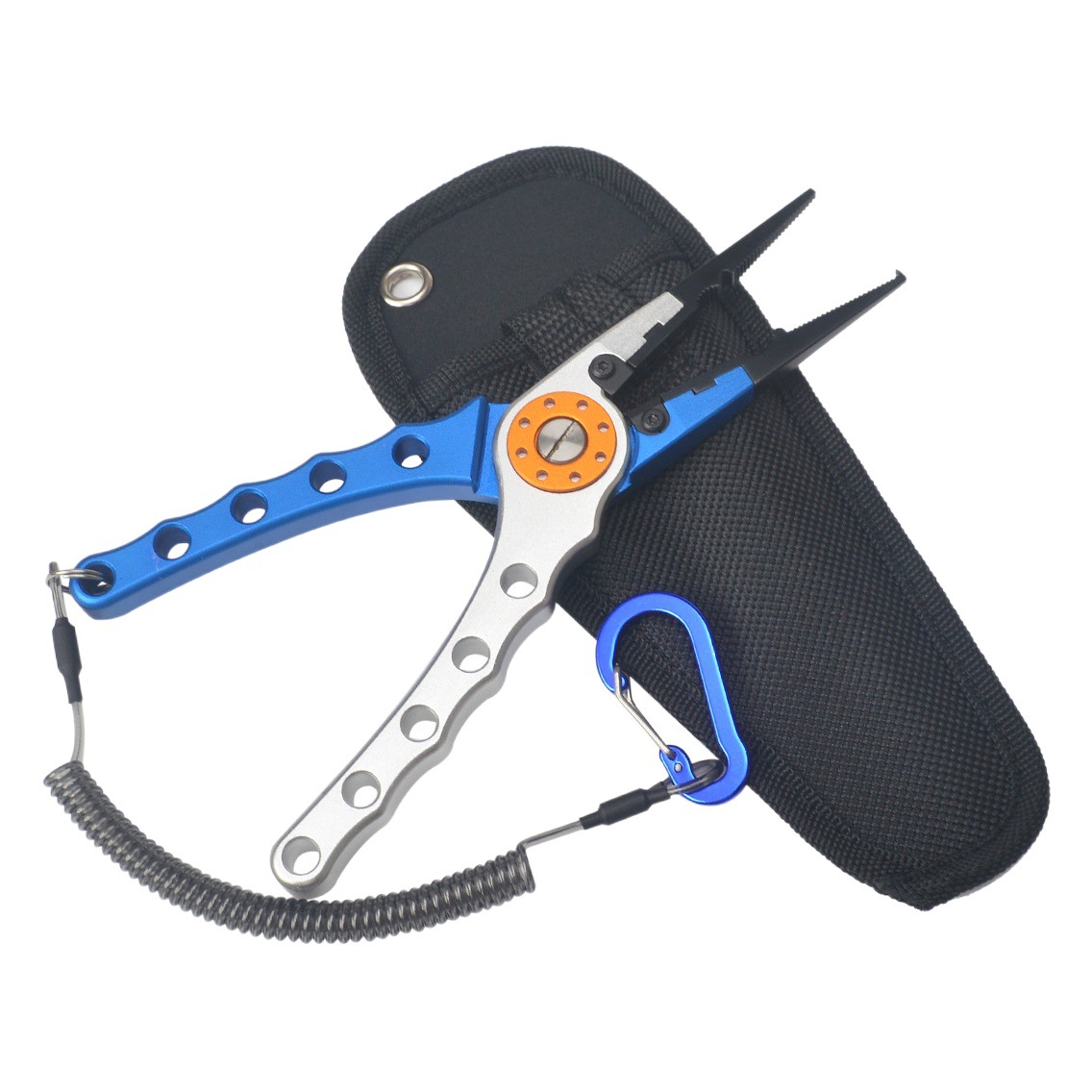 in stock open-loop shear line sub-pliers pull wire pressure lead with slip rope aluminum alloy multifunctional fishing shear fish controller