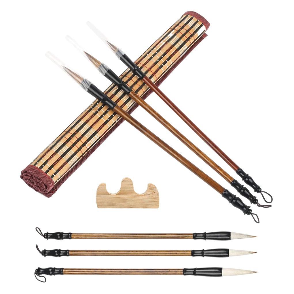 Wolf hair writing brush pen holder pen curtain set