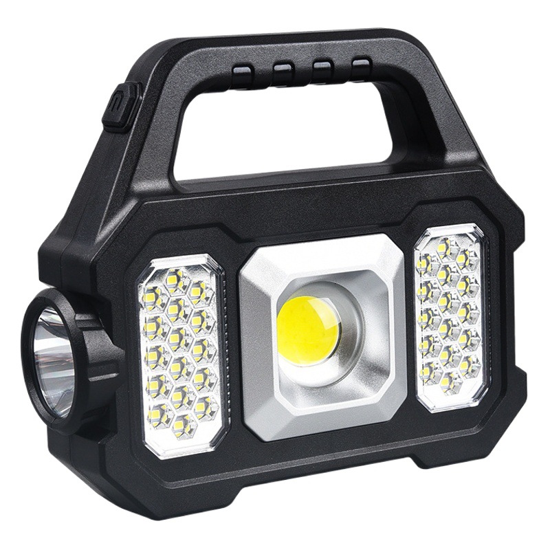 Outdoor Solar LED Portable Lamp strong light multifunctional COB portable flashlight tent camping night fishing camping light