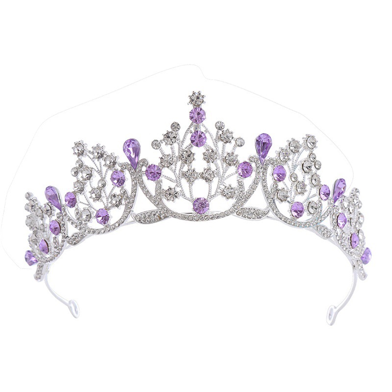 Children's Crown Headwear Princess Rhinestone Headband Model Catwalk Performance Crown Girls' Birthday Dress Hair Accessories