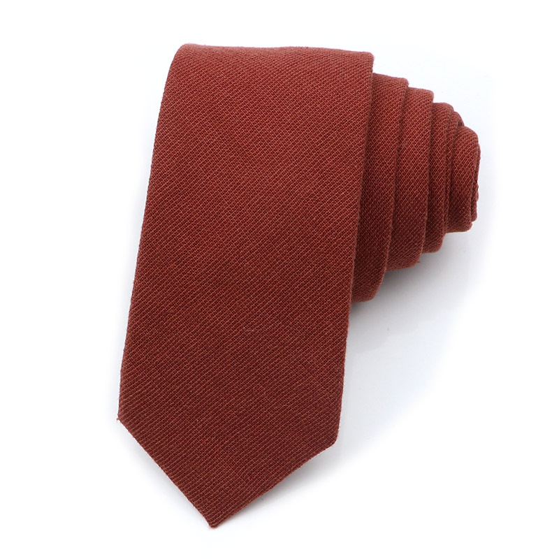 Picture of Cotton and linen tie men's tie casual fashion tie 18 color 6cm ultra narrow tie spot