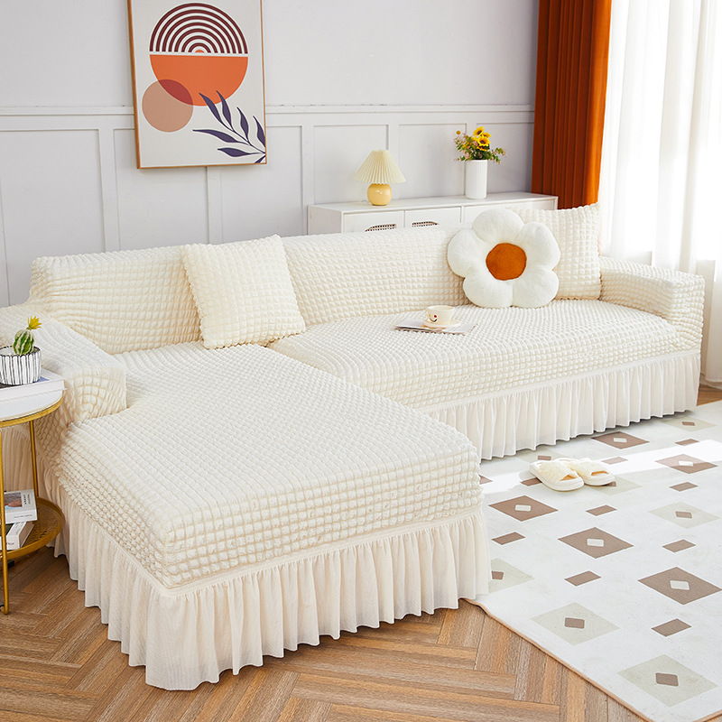 Picture of Thickened stretch seersucker lace sofa cover cover for imperial concubine single double combination sofa cover all-inclusive non-slip