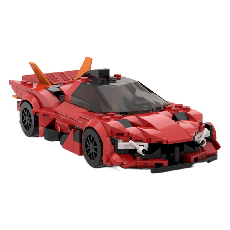 Moc Building Blocks Are Compatible with Lego 8-Grids Car Apollo Evo Supercar Assembled Speed Series Boy Building