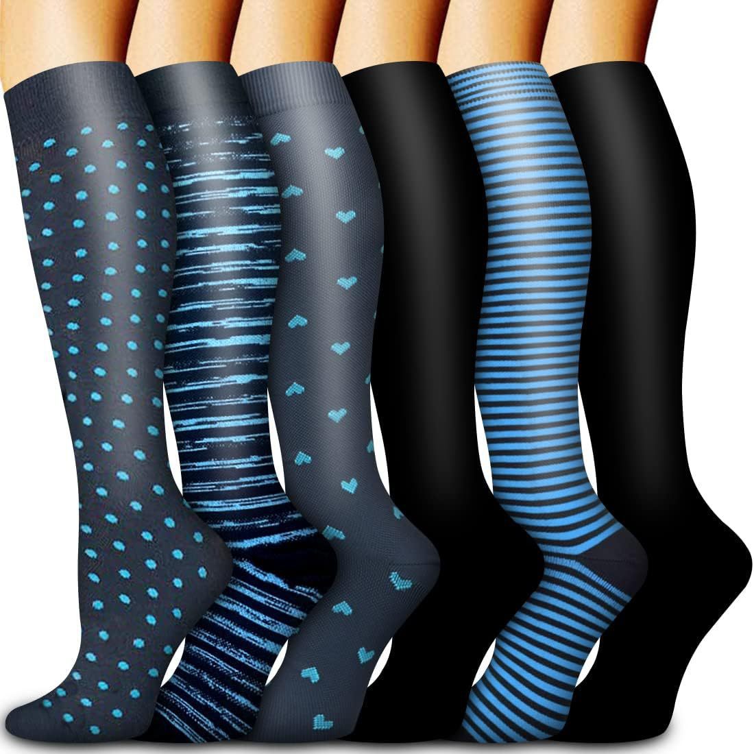 Combination Pack Amazon Cross-Border Stockings Compression Socks Running Sports Pressure Socks Cycling Skipping Rope Elastic Calf Socks