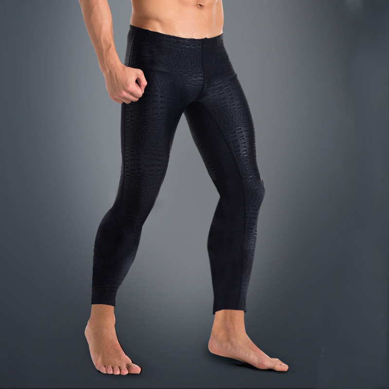 Shark Bart Professional Waterproof Quick-drying Alligator Skin Swimsuit Men's Nine-point Long Swim Trunks Long Leg Sun Protection Diving Trousers