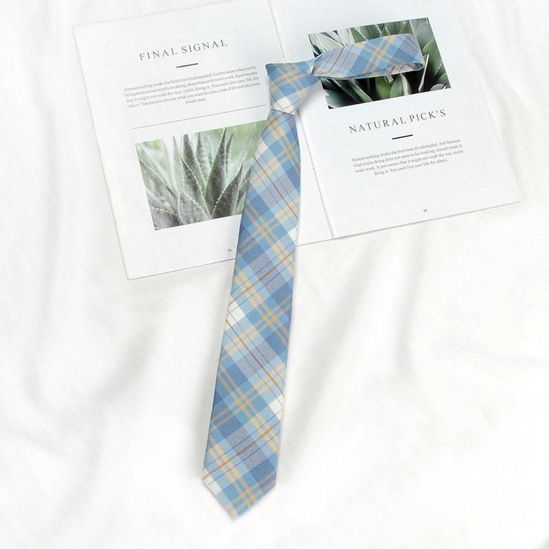 Picture of DK Hand Tie Lemon Sea Salt Original Japanese Uniform for Male and Female Students School Uniform College Style Plaid JK Factory Batch