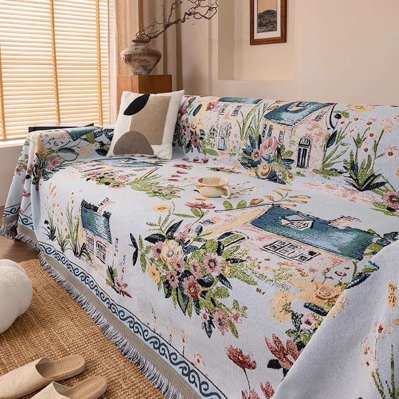 Sofa Cover Cloth Four Seasons Universal Polyester Cotton Blended American Style New Style Sofa Towel One Full Cover Towel Sofa Cover
