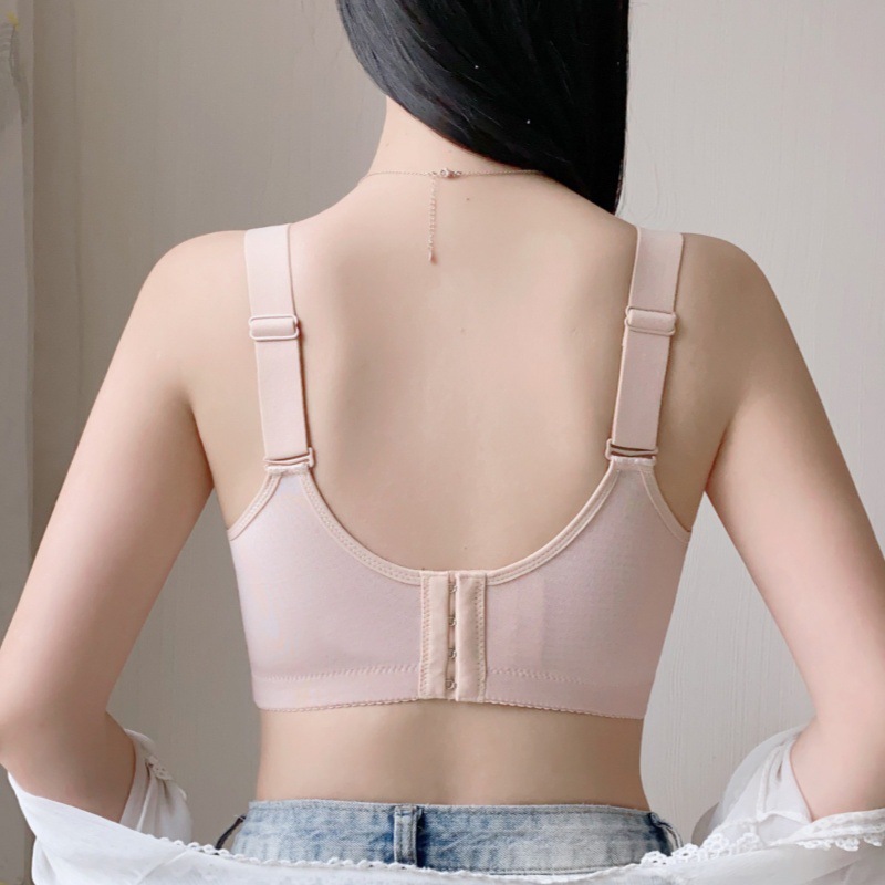 Picture of Underwear summer thin women's big chest small push-up adjustable breast-collecting anti-sagging upper support bra plus size bra