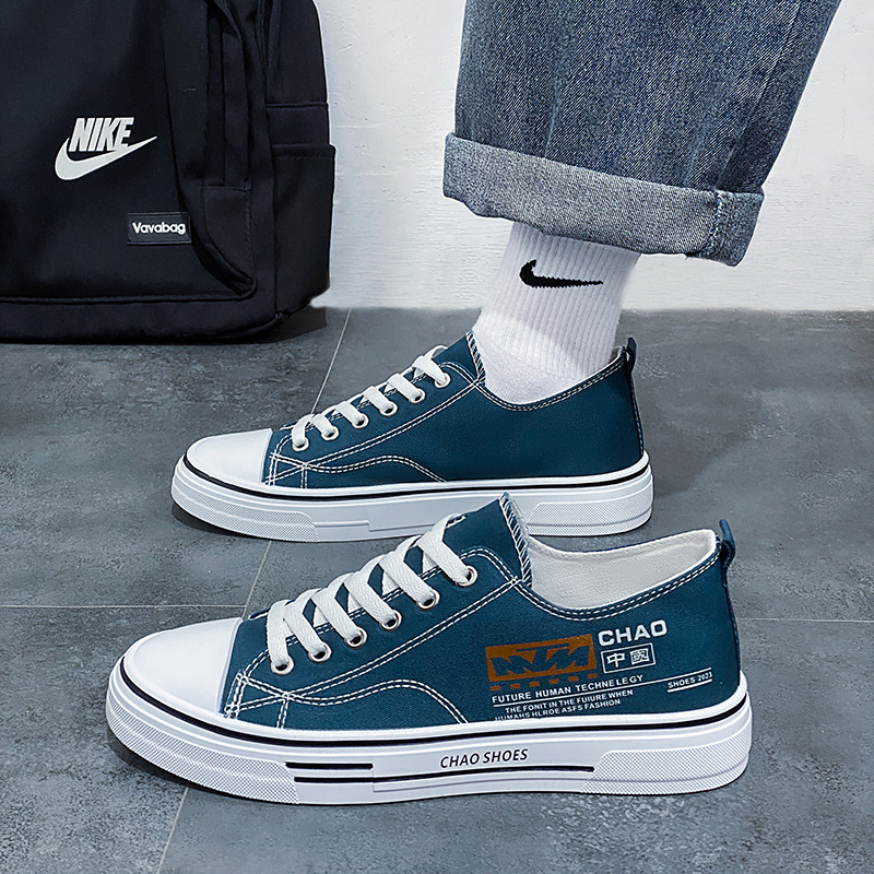 Canvas Men's Shoes New Summer Men's Breathable Casual Sports Flat Shoes Trendy Men's All-match Cloth Shoes for Students