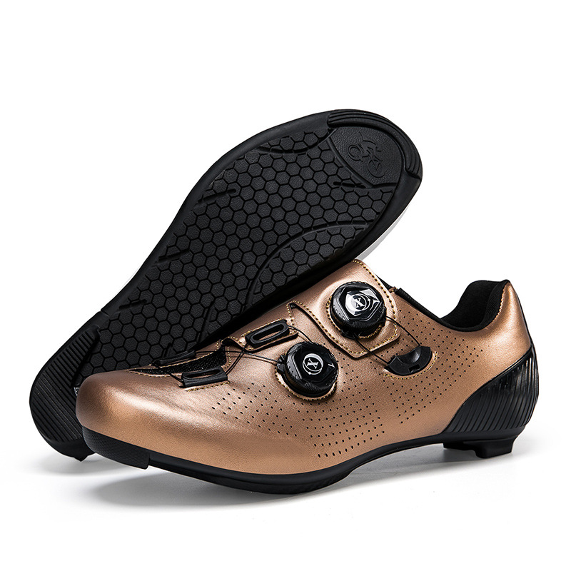 Picture of New Style Cycling Shoes with Lock Double Buckle Lock Shoes for Men and Women Road Bike Booster Shoes Hard Sole Mountain Bike Rubber Sole