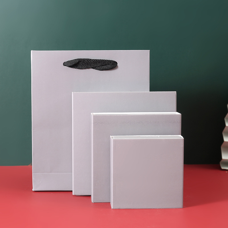 PE film suspension display box matching paper cover handbag gift bag jewelry ring jewelry paper box